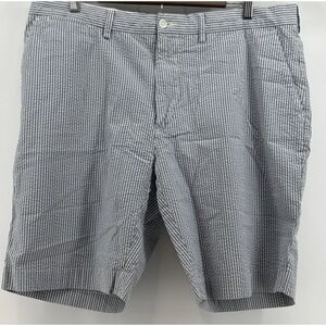 Polo Ralph‎ Lauren Mens Seersucker Blue White Striped Chinos Shorts Size 38